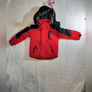 Kids Red and Black Hooded Jacket